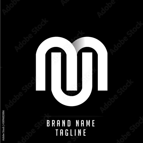 MU initials logo, name initials logo, company initials logo, person initials logo.