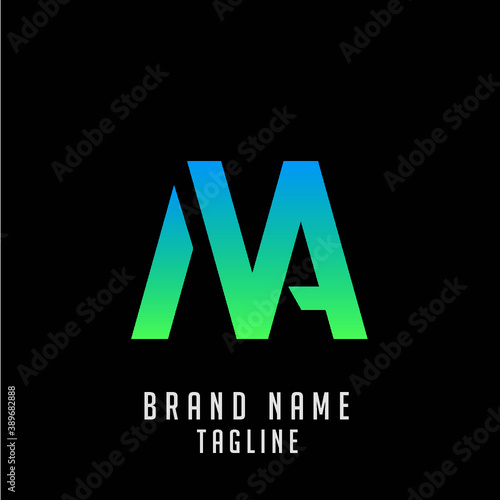MA initials logo, name initials logo, company initials logo, person initials logo.