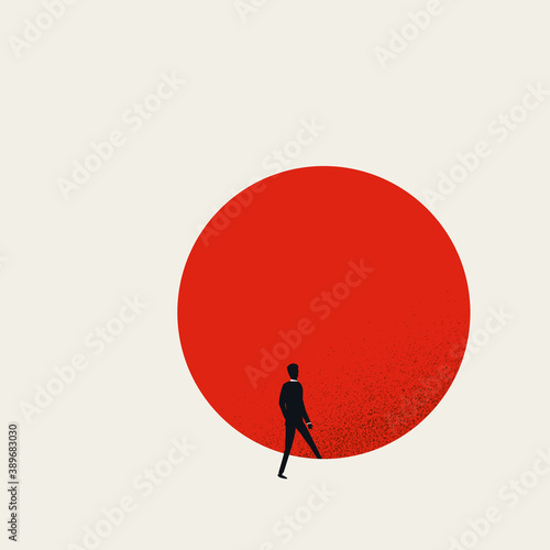 Business new career opportunity vector concept illustration. Symbol of new job, challenge, ambition and future.