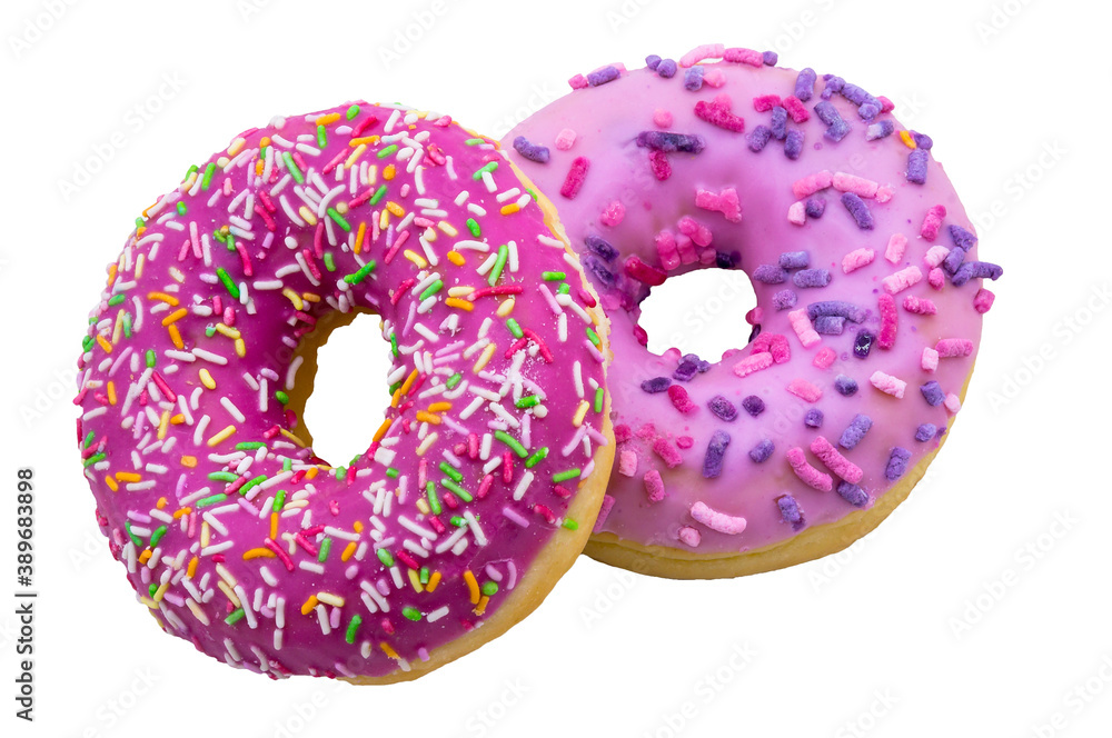 Walnut donut on a white background. Walnut donut on a white background.
