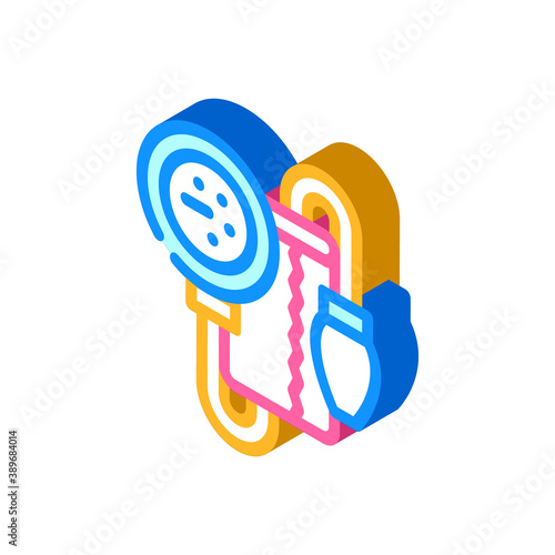 tonometer for check blood pressure isometric icon vector illustration