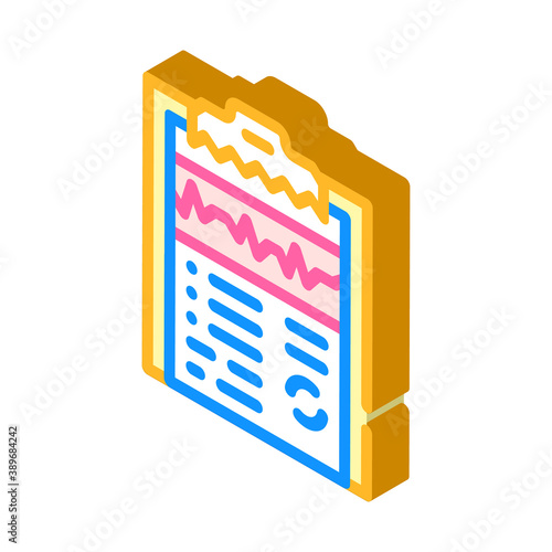 medical card isometric icon vector illustration sign