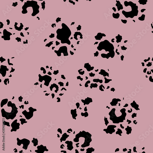 Leopard spots print seamless pattern vector illustration