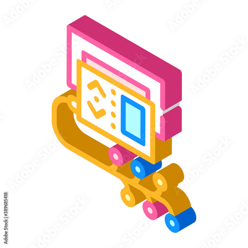 daily monitoring of rhythm isometric icon vector illustration