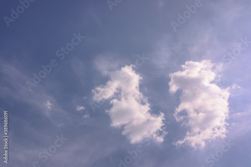 The cloudy beautiful sky with the light shining from the sun. The softness of the cloud creates a feeling of relaxation. copy space. 