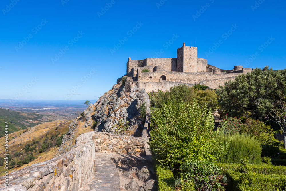 Marvao castle on the top of a mountain