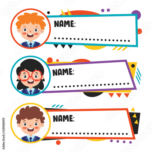 Name Tags For School Children
