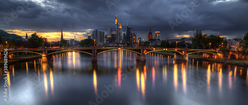 The beautiful Frankfurt Skyline in Germany