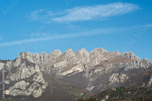 Resegone mountain on daylight in Lombardy