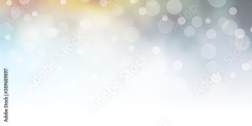 Light Blue, Yellow vector background with circles.