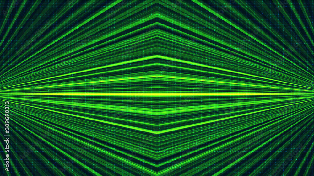 Obraz premium Green Laser Technology Background,Digital and Connection Concept design,Vector illustration.