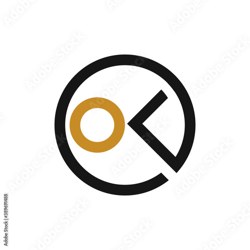 
Initial letter ko logo or ok logo vector design templates
