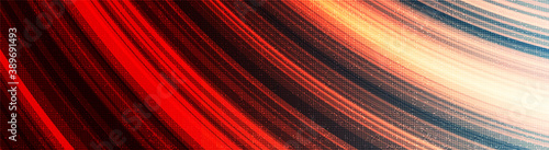 Panorama Red Speed Waving Technology on Future Background,Digital and Connection Concept design,Vector illustration.