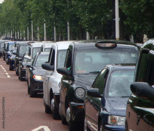 Taxi traffick because of busy life in modern cities