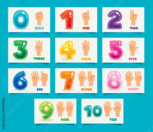 Concept Of Multi Colored Numbers