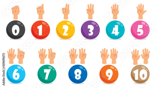 Concept Of Multi Colored Numbers