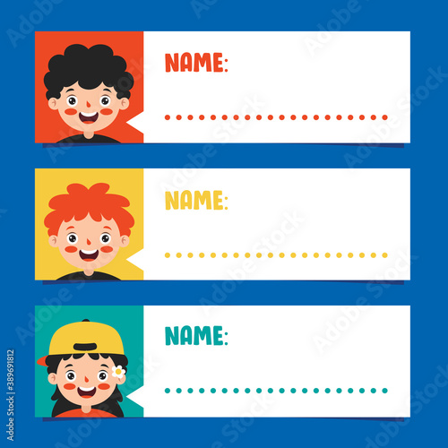 Name Tags For School Children