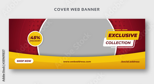 Social media sale web banner facebook cover abstract template
