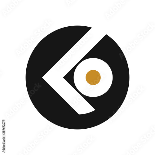 Initial letter ko or ok logo design template