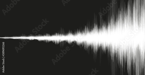 White Earthquake Wave on Black background,audio wave diagram concept,design for education and science,Vector Illustration.