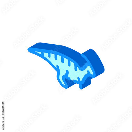 parasaurolophus dinosaur isometric icon vector illustration sign
