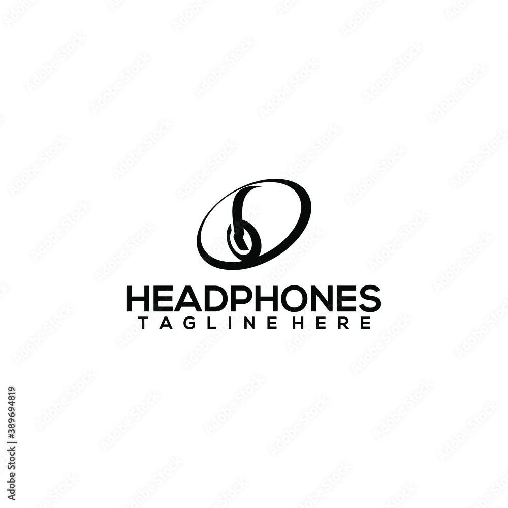 Headphone logo template vector Headphone logo template vector