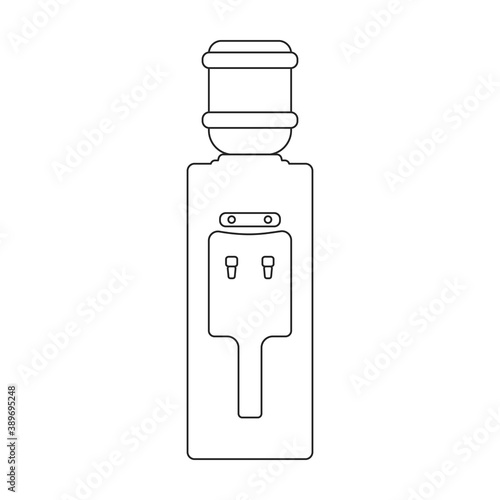 Water cooler vector icon.Outline vector icon isolated on white background water cooler.
