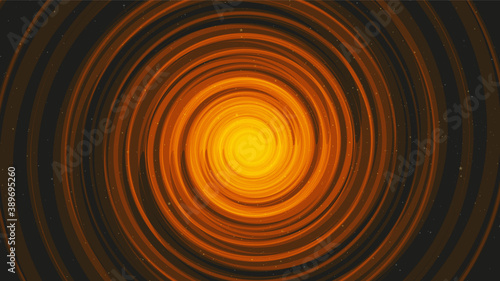 Spiral Black Hole on Black Galaxy Background.planet and physics concept design,vector illustration.