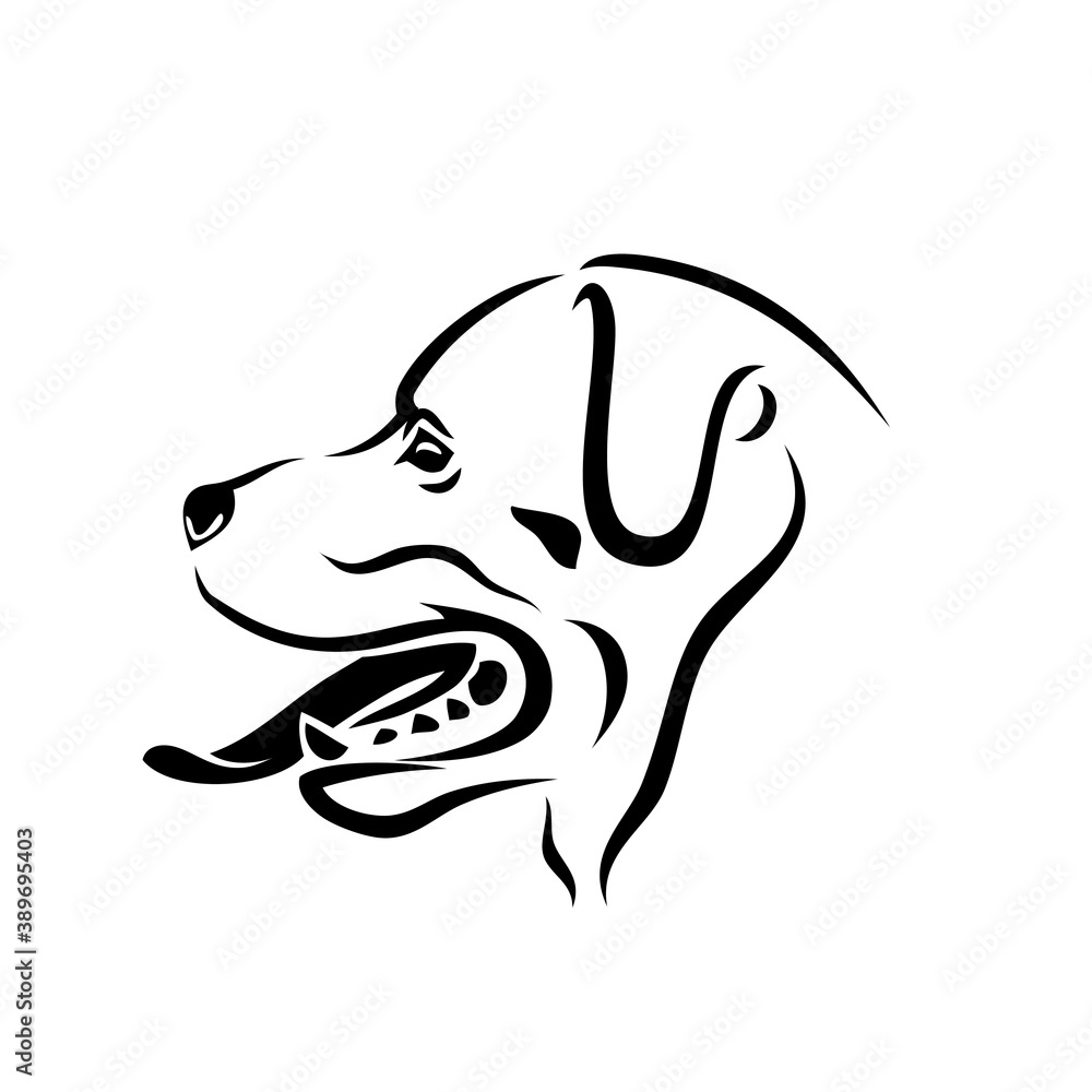 Rottweiler dog - isolated vector illustration
Rottweiler dog - isolated vector illustration