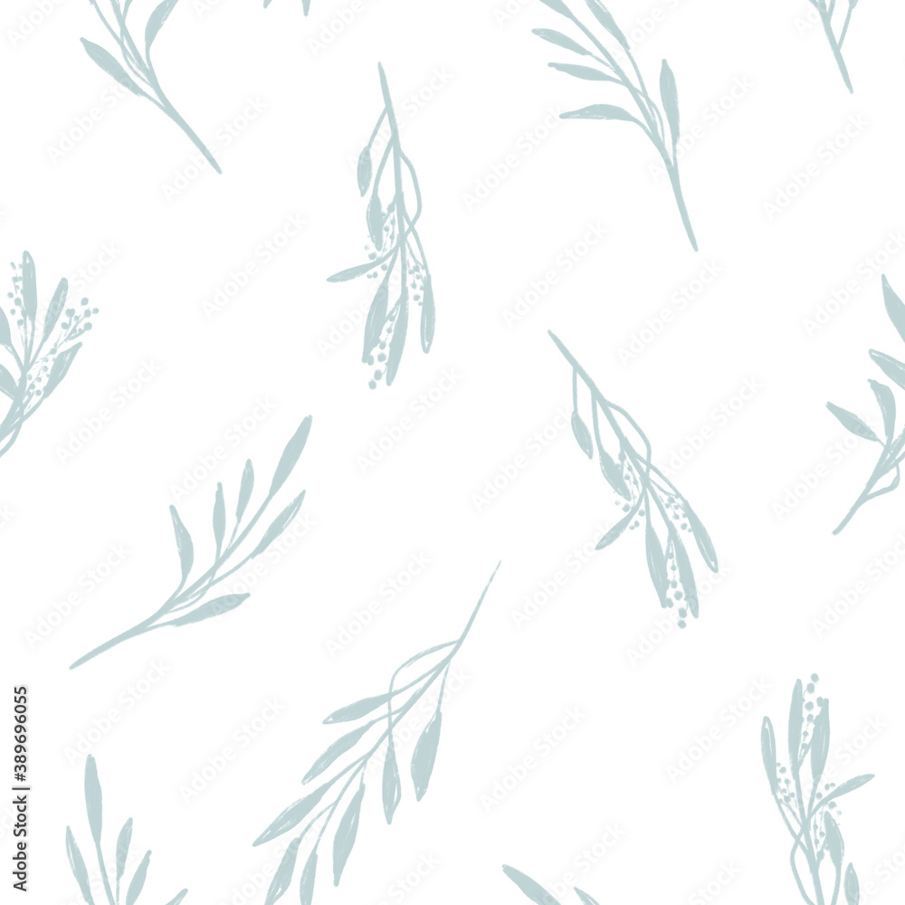 Eucalyptus botanicals seamless pattern for fabric, wrapping, textile, wallpaper, background. Eucalyptus botanicals seamless pattern for fabric, wrapping, textile, wallpaper, background.