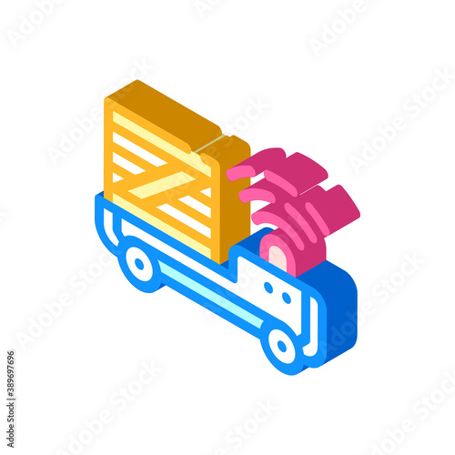 automation transportation car isometric icon vector illustration