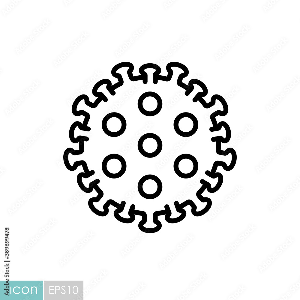 Coronavirus Bacteria 2019-nCoV vector icon Coronavirus Bacteria 2019-nCoV vector icon