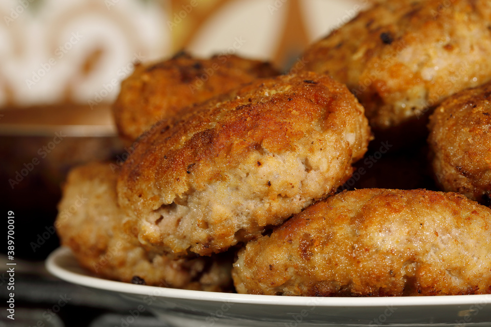 Group of minced pork chops