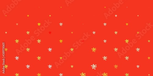 Light Red, Yellow vector texture with disease symbols.