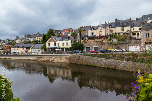 Josselin, France. Scenic view of the L'Oust river