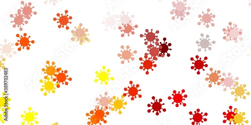 Light orange vector texture with disease symbols.