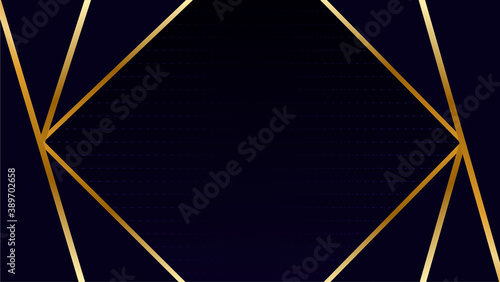 Bilde på lerret Luxury blue and gold background
