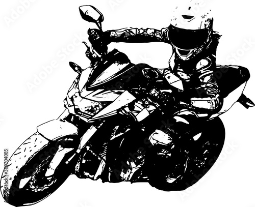 Canvas Print Motorcycle icon or sign