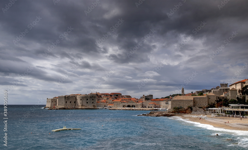 Cloudy sky over Dubrovnik
