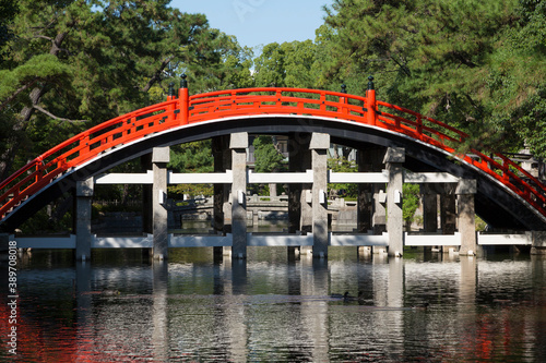 住吉大社の神池と反橋 © Paylessimages