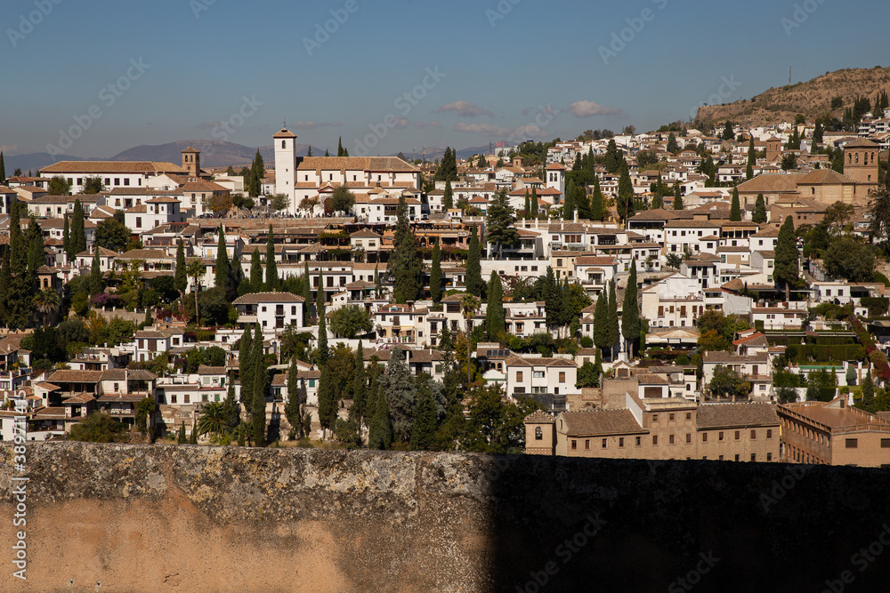 panoramic view from Granada, Andalucia, Spain