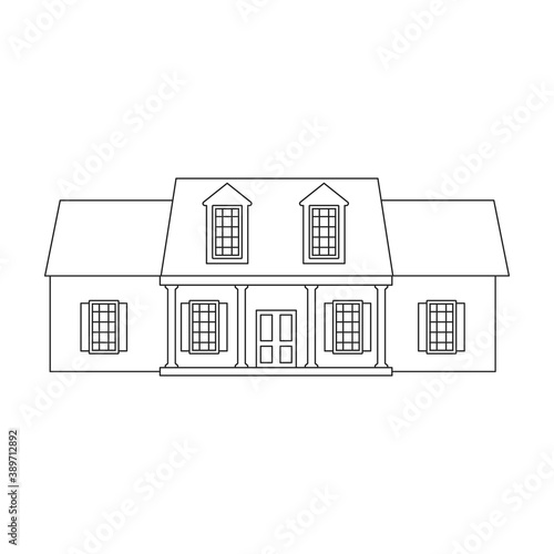 Wild west building vector icon.outline vector icon isolated on white background wild west building.