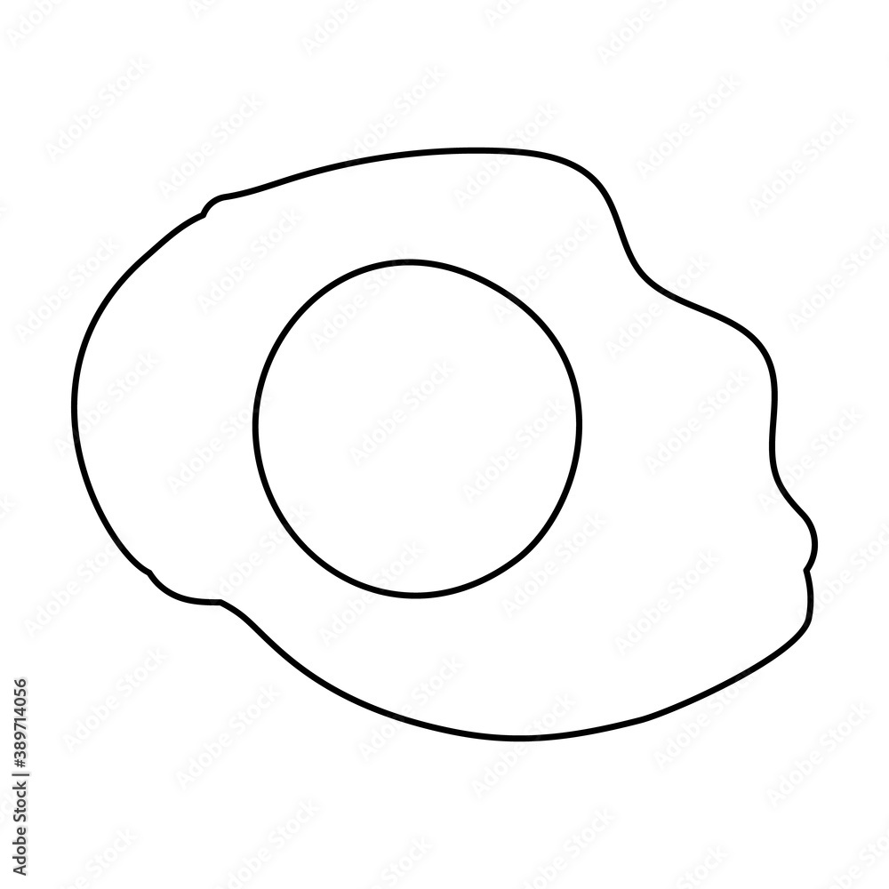 Fried egg vector icon.outline vector icon isolated on white background fried egg. Fried egg vector icon.outline vector icon isolated on white background fried egg.