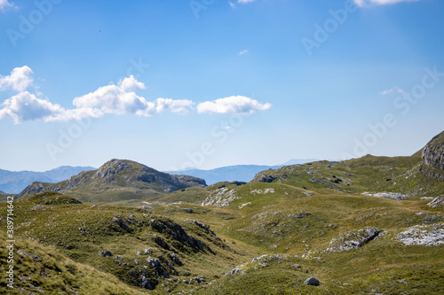 Fototapeta Naklejka Na Ścianę i Meble -  Fantastic mountains of Montenegro. Picturesque mountain landscape of Durmitor National Park, Montenegro, Europe, Balkans, Dinaric Alps, UNESCO World Heritage Site.