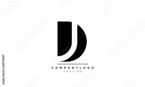 Alphabet letters Initials Monogram logo DJ,JD,D and J