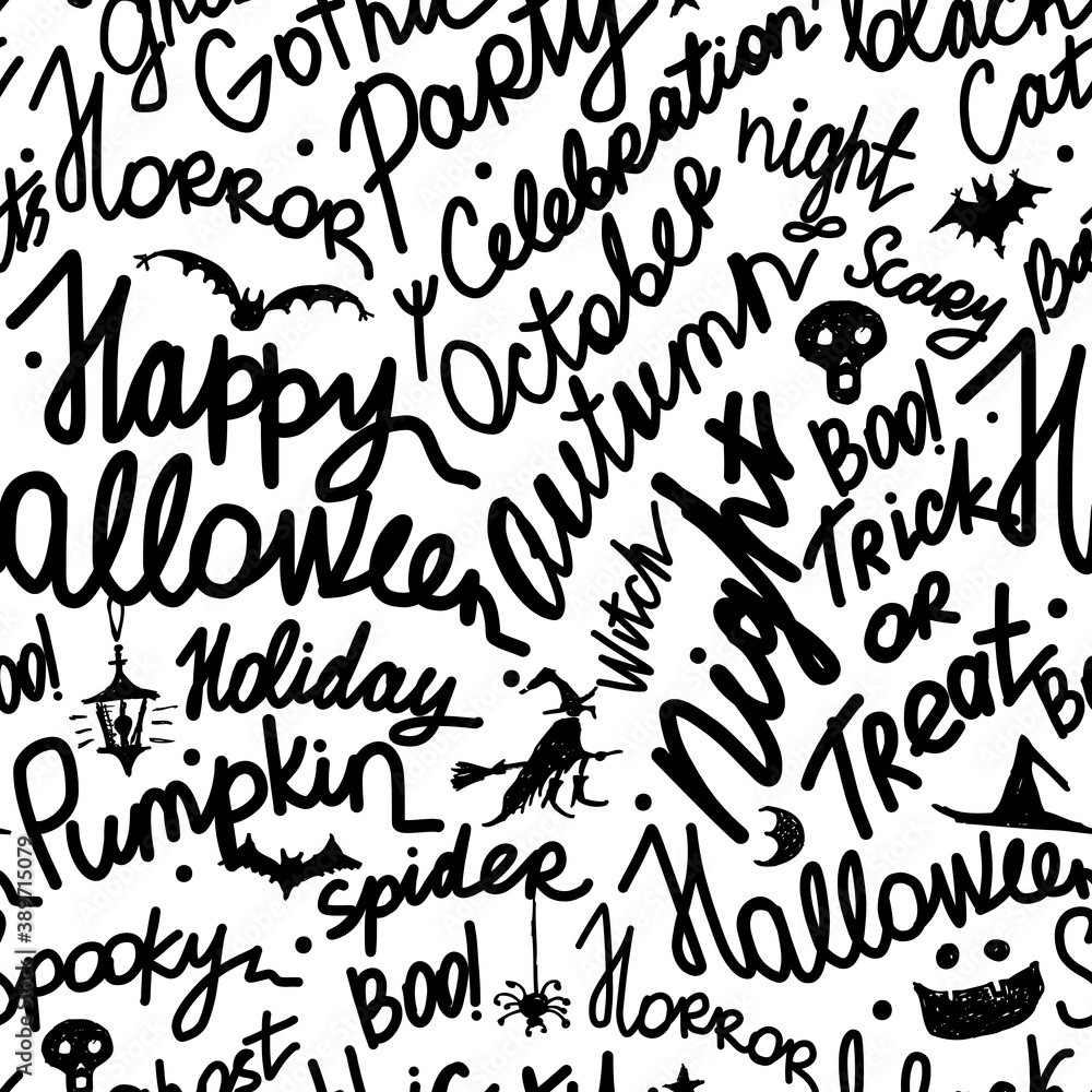 Halloween seamless pattern for your design Halloween seamless pattern for your design