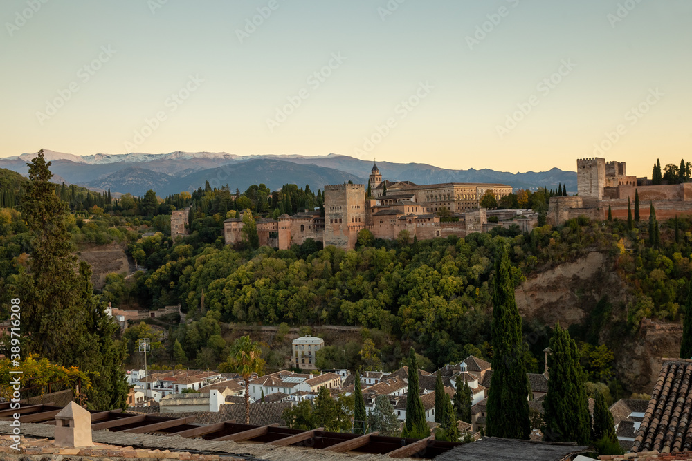 Ancient arabic fortress of Alhambra, Granada, Spain.
