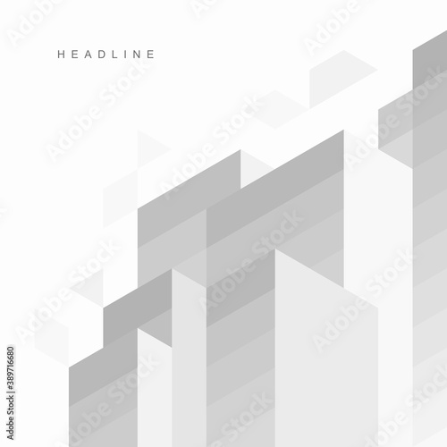 Abstract geometric technological architecture background. Vector creative design.