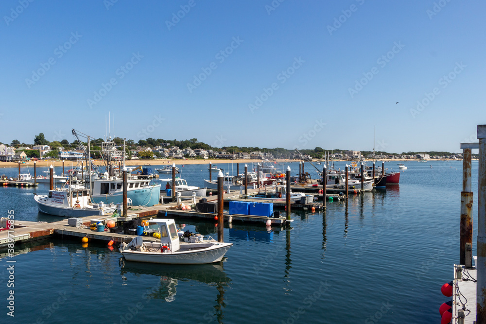 Docked boats in Provincetown, Cape Cod
