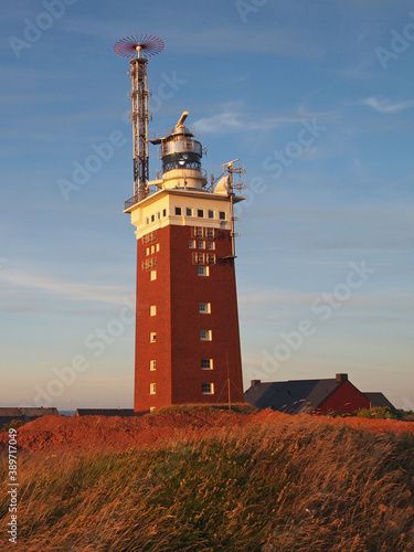 The lighthouse of Heligoland. It was originally a flak tower (built in WW2). It has the highest luminosity of all German lighthouses.